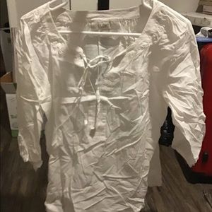 LOFT cotton tie neck Tunic